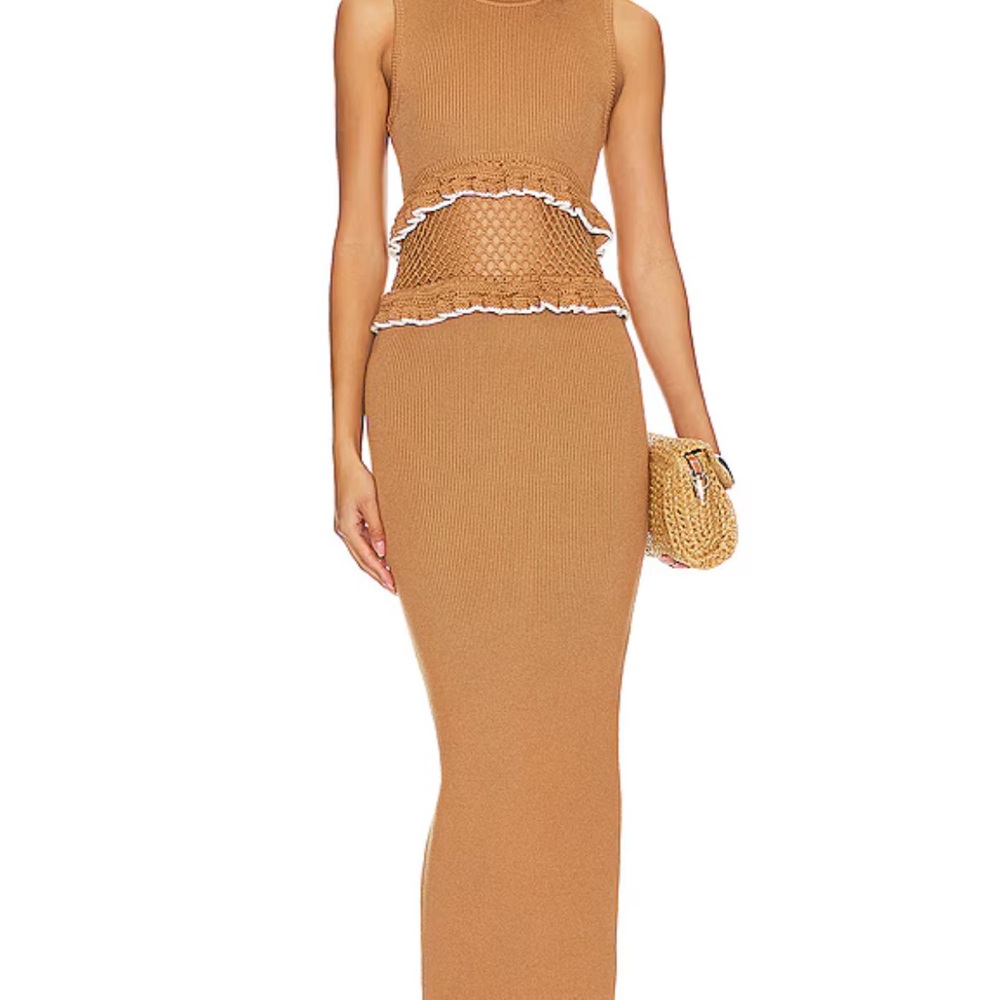 Tularosa Tan Sleeveless Maxi Dress